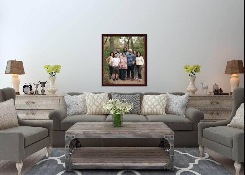 Statement Framed Family Canvas Wall Portrait, family photographers near me